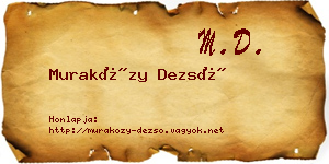Muraközy Dezső névjegykártya