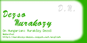 dezso murakozy business card