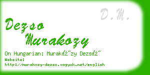 dezso murakozy business card